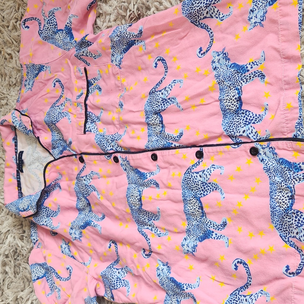 Katie Kime Cosmic Cheetah Pajama Pants Set Size Medium. - Picture 6 of 10